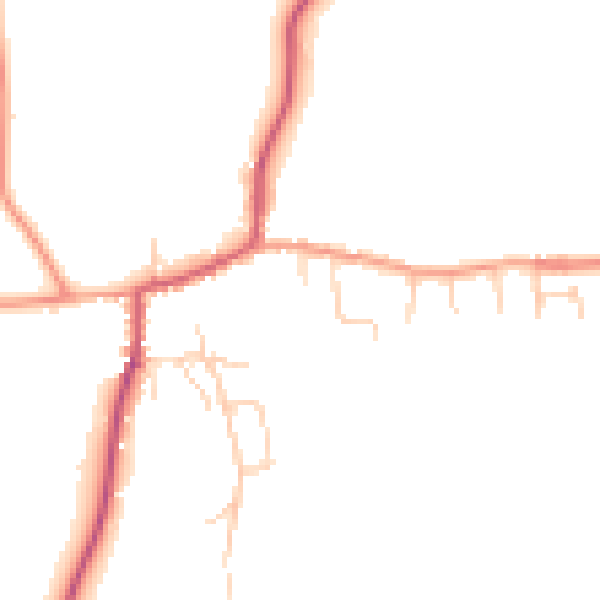 Daytime road noise heatmap for MK17 0QS