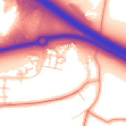 Daytime road noise heatmap for MK17 7AD