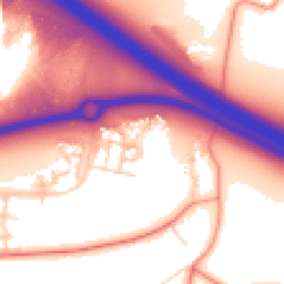 Daytime road noise heatmap for MK17 7AE