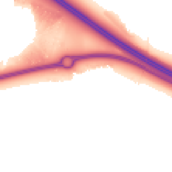 Night-time road noise heatmap for MK17 7AF