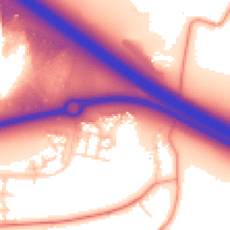 Daytime road noise heatmap for MK17 7AP