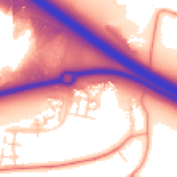 Daytime road noise heatmap for MK17 7AQ