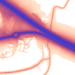 Daytime road noise heatmap for MK17 7AT