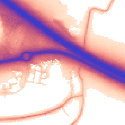 Daytime road noise heatmap for MK17 7AU