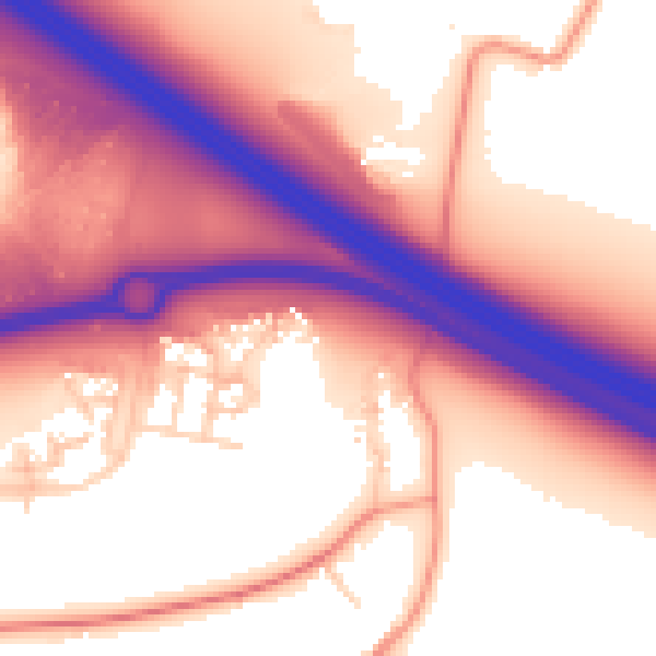 Daytime road noise heatmap for MK17 7AU