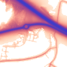 Daytime road noise heatmap for MK17 7AZ
