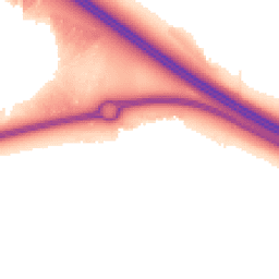 Night-time road noise heatmap for MK17 7AZ