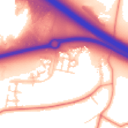 Daytime road noise heatmap for MK17 7BE