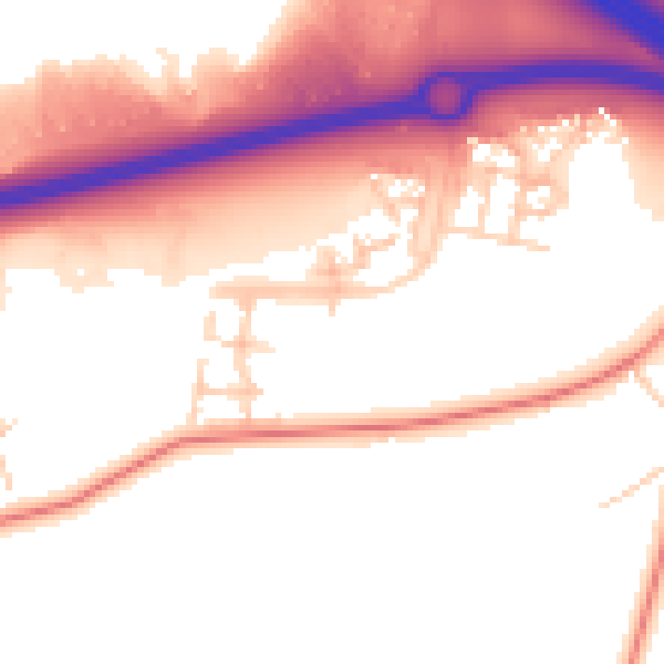 Daytime road noise heatmap for MK17 7BR