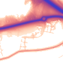 Daytime road noise heatmap for MK17 7DR