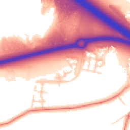 Daytime road noise heatmap for MK17 7DT