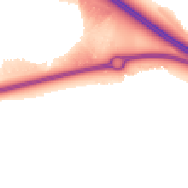 Night-time road noise heatmap for MK17 7DT