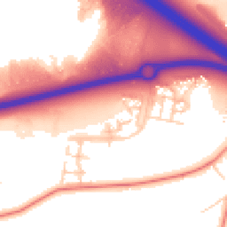 Daytime road noise heatmap for MK17 7DU