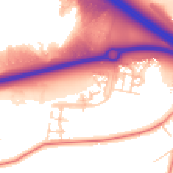 Daytime road noise heatmap for MK17 7DU