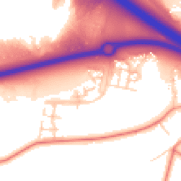 Daytime road noise heatmap for MK17 7DW