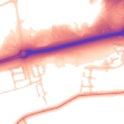 Daytime road noise heatmap for MK17 7DY