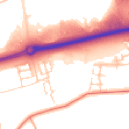 Daytime road noise heatmap for MK17 7DZ