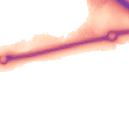 Night-time road noise heatmap for MK17 7EA