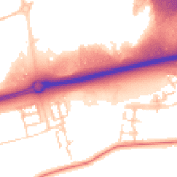 Daytime road noise heatmap for MK17 7EB