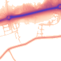 Daytime road noise heatmap for MK17 7EE