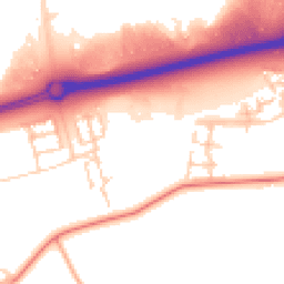 Daytime road noise heatmap for MK17 7EN