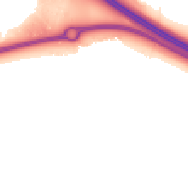 Night-time road noise heatmap for MK17 7EQ