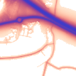 Daytime road noise heatmap for MK17 7FD