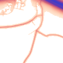 Daytime road noise heatmap for MK17 8AR