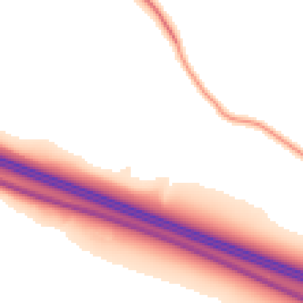 Night-time road noise heatmap for MK17 8BP