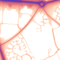 Daytime road noise heatmap for MK17 8BZ