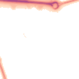 Night-time road noise heatmap for MK17 8BZ