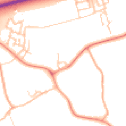 Daytime road noise heatmap for MK17 8FQ