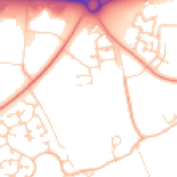 Daytime road noise heatmap for MK17 8FX