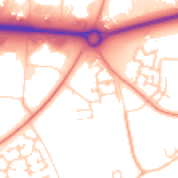 Daytime road noise heatmap for MK17 8GX