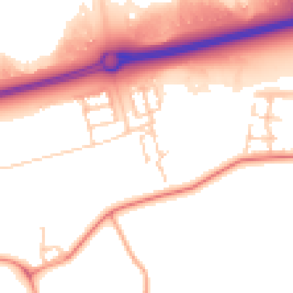 Daytime road noise heatmap for MK17 8LZ