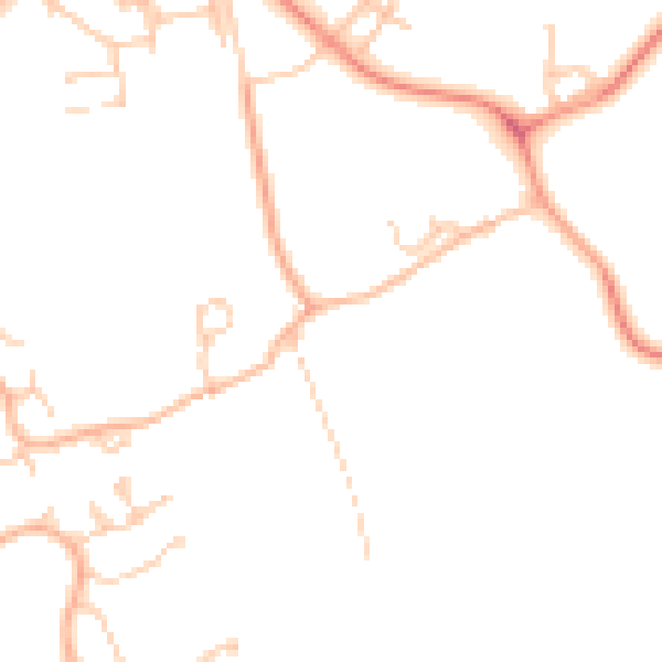 Daytime road noise heatmap for MK17 8NA