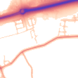 Daytime road noise heatmap for MK17 8QS