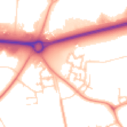 Daytime road noise heatmap for MK17 8WE