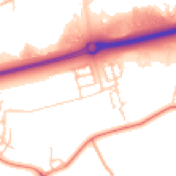 Daytime road noise heatmap for MK17 8WJ