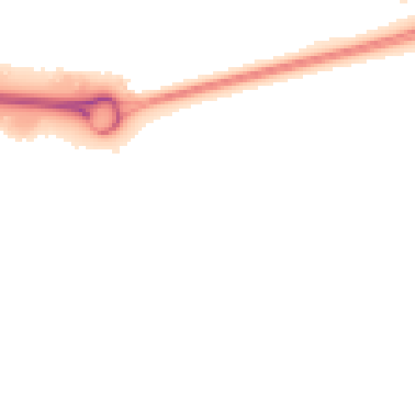 Night-time road noise heatmap for MK17 8WR