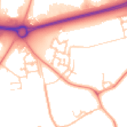 Daytime road noise heatmap for MK17 8WW