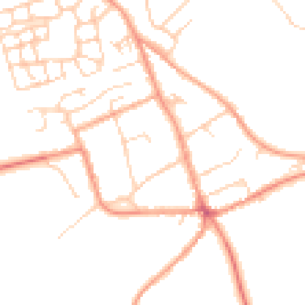Daytime road noise heatmap for MK17 8XD