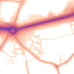 Daytime road noise heatmap for MK17 8XZ