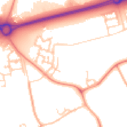Daytime road noise heatmap for MK17 8YB