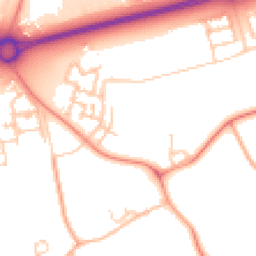 Daytime road noise heatmap for MK17 8YJ