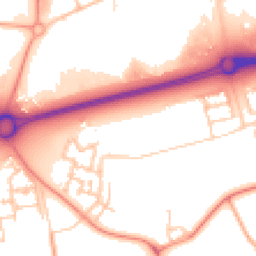 Daytime road noise heatmap for MK17 8ZF