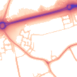 Daytime road noise heatmap for MK17 8ZY