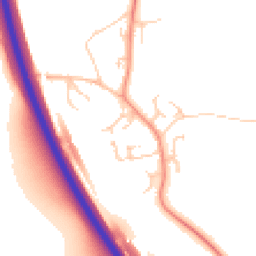 Daytime road noise heatmap for MK17 9BZ