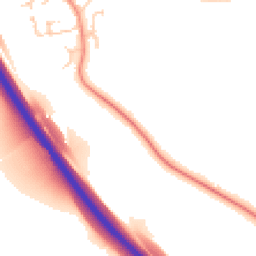 Daytime road noise heatmap for MK17 9DD