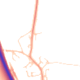 Daytime road noise heatmap for MK17 9EP